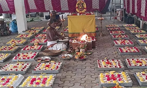 செங்கல்பட்டு: குடிபேரம்பாக்கம் ருத்ரேஸ்வரர் கோவிலில் 1008 சங்காபிஷேகம்