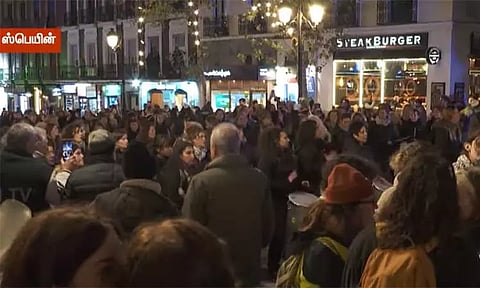 நடப்பாண்டில் 38 பேர் கொலை... பெண்கள் மீதான வன்முறையை எதிர்த்து ஸ்பெயினில் பிரம்மாண்ட பேரணி