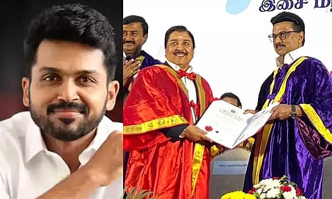 Doctorate for father - Actor Karthi thakns to government