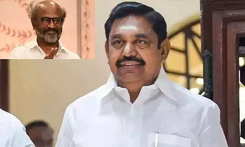 வாழ்நாள் சாதனையாளர் விருது பெற்ற நடிகர் ரஜினிகாந்திற்கு எடப்பாடி பழனிசாமி வாழ்த்து