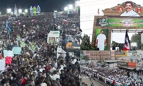 கோபியில் எடப்பாடி பழனிசாமி பிரச்சார கூட்டத்திற்கு வந்த நபர் மயங்கி விழுந்து உயிரிழப்பு