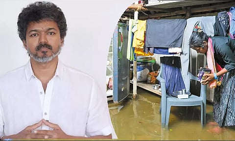 வடிகால் வசதிகள் முடிக்கப்படாததால் மக்கள் துயரம் - விஜய் கண்டனம்