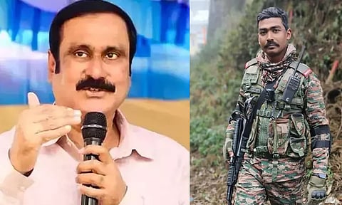 காஷ்மீரில் பயங்கரவாதிகளுடனான சண்டையில் தமிழக வீரர் சக்திவேல் வீர மரணம்: அன்புமணி வீர வணக்கம்