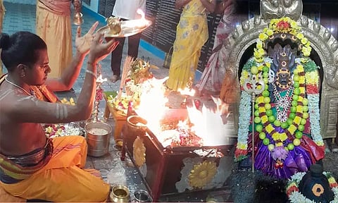 பரமத்தி வேலூர்: பிரத்தியங்கிரா தேவி கோவிலில் மிளகாய் யாகம்