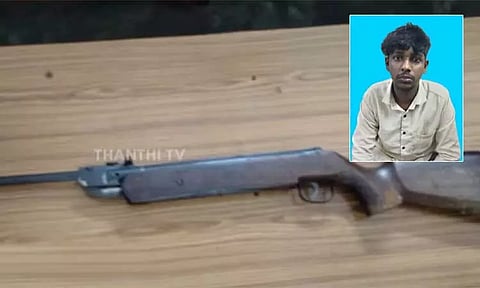 தவறுதலாக சுட்ட ‘ஏர் கன்’ துப்பாக்கி - இளைஞர் படுகாயம்