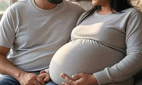 மாடிப்படியில் இருந்து தவறி விழுந்து கர்ப்பிணி பலி