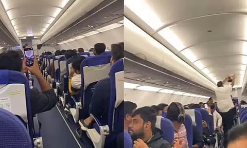 இண்டிகோ விமானத்திற்குள் பறந்த புறா..விரட்டி விரட்டி பிடித்த பணிப்பெண்கள்..வாயடைத்த பயணிகள்