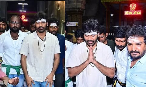 Actor Dhanush had darshan of Lord Shiva at Nellaiappar temple