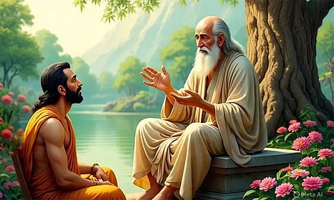 அரசனின் மனத்துயரத்திற்கு மருந்திட்ட துறவி