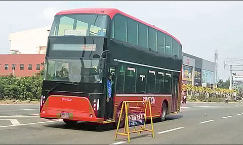 சென்னையில் ‘டபுள் டக்கர்’ பஸ் சோதனை ஓட்டம்