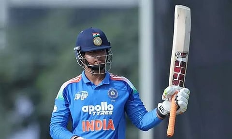 ஜூனியர் ஆசிய கோப்பை கிரிக்கெட்: ஐக்கிய அரபு அமீரகத்திற்கு இமாலய இலக்கு நிர்ணயித்த இந்தியா