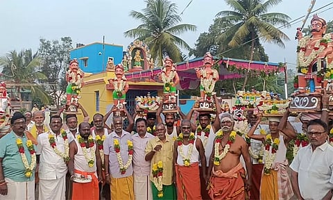 வத்தலக்குண்டு அருகே புரவி எடுப்பு திருவிழா.. பைரவர் சிலையை சுமந்து வந்த இஸ்லாமியர்
