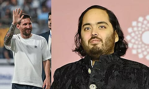 குஜராத்: ஜாம்நகர் வந்தடைந்த மெஸ்சி; ஆனந்த் அம்பானி வரவேற்கிறார்