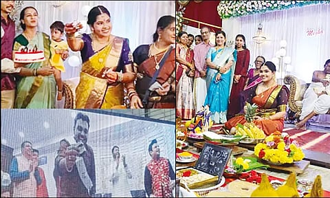 விடுமுறை கிடைக்காததால் கனடாவில் வசிக்கும் வாலிபருடன் இளம்பெண்ணுக்கு ஆன்லைனில் நடந்த திருமண நிச்சயதார்த்தம்