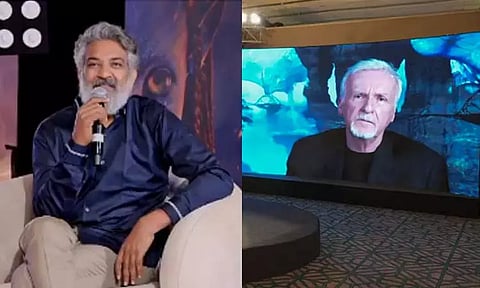 "அவதார்: பயர் அண்ட் ஆஷ்" பட ரிலீசையொட்டி ராஜமவுலியை வீடியோ நேர்காணலில் சந்தித்த ஜேம்ஸ் கேமரூன்