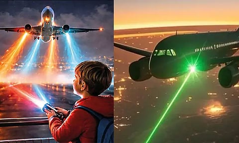 நாடு முழுவதும் விமானத்தில் லேசர் ஒளி அடித்ததாக 534 சம்பவங்கள் பதிவு