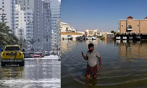 ஐக்கிய அரபு அமீரகத்தில் கனமழை, வெள்ளம்; போக்குவரத்து பாதிப்பு