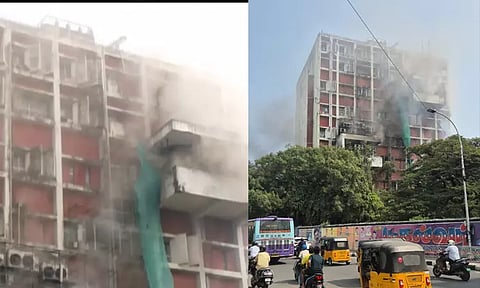 சென்னை பிஎஸ்என்எல் அலுவலகத்தில் தீ விபத்து - தொலைத் தொடர்பு சேவை பாதிப்பு