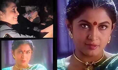 "படையப்பா" ரீ-ரிலீசை தியேட்டரில் கண்டு ரசித்த நீலாம்பரி