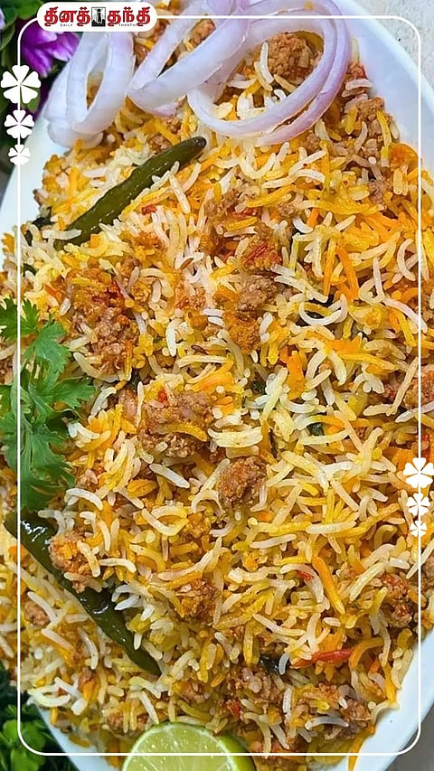 கிறிஸ்துமஸ் ஸ்பெஷல்: சிக்கன் கீமா பிரியாணி.!!