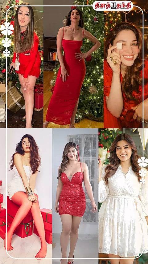 கிறிஸ்துமஸ் கொண்டாடிய நடிகைகளின் தீயாய் பரவும் புகைப்படங்கள்!