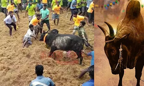 தமிழகத்தின் முதல் ஜல்லிக்கட்டு: தச்சங்குறிச்சியில் முன்னேற்பாடு பணிகள் தொடக்கம்