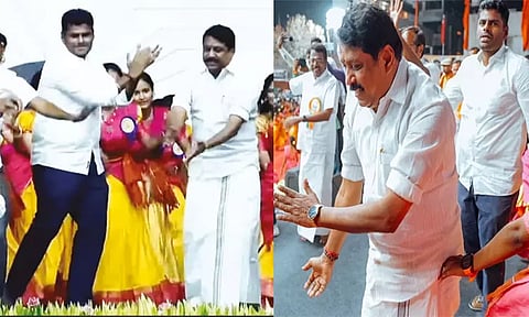 வள்ளி கும்மி நடனம் ஆடிய நயினார் நாகேந்திரன், அண்ணாமலை