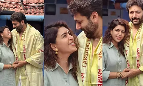 பாடகி கெனிஷாவுடன் புத்தாண்டு கொண்டாடிய ரவி மோகன்