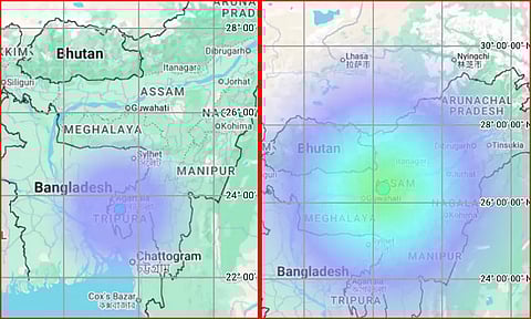 திரிபுரா, அசாமில் அடுத்தடுத்து நிலநடுக்கம் - மக்கள் அச்சம்