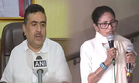 அமித்ஷா குறித்து குற்றச்சாட்டு: மம்தா பானர்ஜிக்கு நோட்டீஸ் அனுப்பிய சுவேந்து அதிகாரி