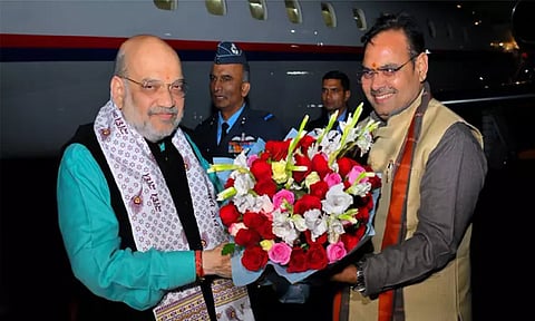 ராஜஸ்தானுக்கு இன்று வருகை தந்த அமித்ஷா; விமான நிலையத்தில் சிறப்பான வரவேற்பு