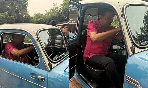 காலை நடைபயிற்சிக்குப் பின், கார் ஓட்டி மகிழ்ந்த முதல்-அமைச்சர் மு.க.ஸ்டாலின்