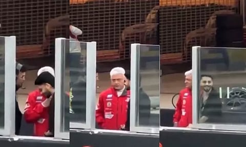 Ajith Kumar and Anirudh meet at the Abu Dhabi racing track... the photos are going viral