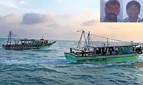 பாம்பன் அருகே பலத்த காற்று: படகிலிருந்து கடலில் விழுந்த 2 மீனவர்கள் மாயம்