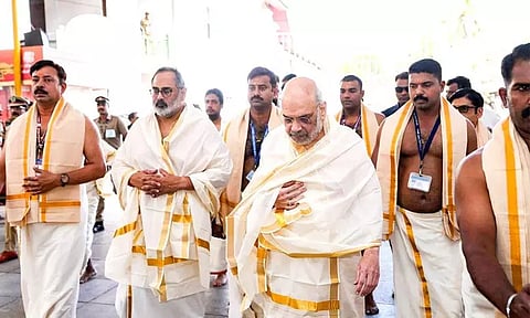 கேரளா: பத்மநாபசுவாமி கோவிலில் அமித்ஷா சாமி தரிசனம்