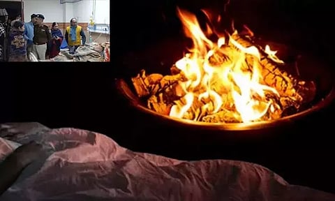 குளிருக்கு வீட்டில் தீ மூட்டிய குடும்பத்தினர்; மூச்சுத்திணறி 3 பேர் பலி