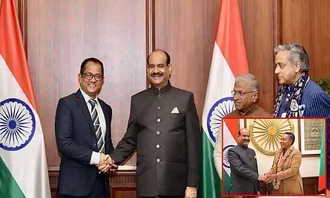 இலங்கை, ஜாம்பியா நாடாளுமன்ற சபாநாயகர்களுடன் ஓம் பிர்லா சந்திப்பு