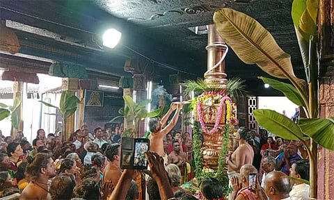 பாண்டமங்கலம் பிரசன்ன வெங்கட்ரமண சுவாமி கோவில் தேர்த்திருவிழா கொடியேற்றம்