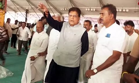 பிரதமர் மோடி பங்கேற்கும் பொதுக்கூட்ட ஏற்பாடுகளை பார்வையிட்ட பியூஷ் கோயல்