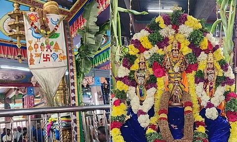 சோலைமலை முருகன் கோவிலில் தைப்பூச திருவிழா கொடியேற்றம்