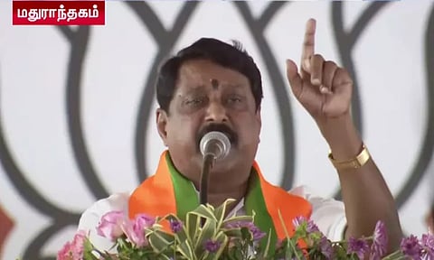 ‘தமிழகத்தை மீட்டெடுக்க நர்மதையின் மைந்தன் மோடி வந்துள்ளார்’ - நயினார் நாகேந்திரன்