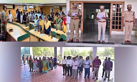 திருநெல்வேலி: போலீஸ் கமிஷனர், எஸ்.பி. அலுவலகங்களில் தேசிய வாக்காளர் தின உறுதிமொழி ஏற்பு