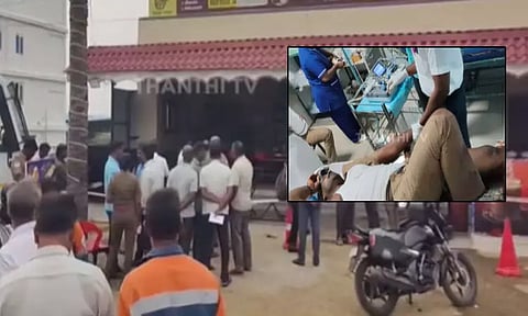 ‘போலீஸ் வாகனம் மீது தாக்குதல் நடத்தியவர்களின் கார் பறிமுதல்’ - ஐ.ஜி. பாலகிருஷ்ணன் தகவல்