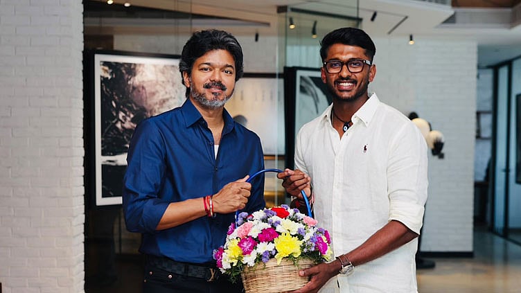 முதல்-அமைச்சர் விஜய்யுடன் கிரிக்கெட் வீரர் சாய் சுதர்சன் சந்திப்பு