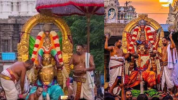 உற்சவர் சிலை சேதமடைந்ததால் காஞ்சிபுரம் வரதராஜ பெருமாள் ஆடி கருட சேவை ரத்து