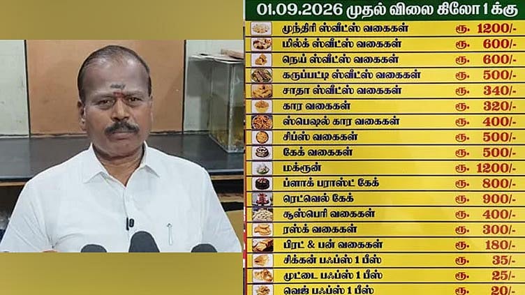 நெய், சர்க்கரை விலை உயர்வால் கோவில்பட்டியில் ஸ்வீட்ஸ், காரம் விலை அதிகரிப்பு