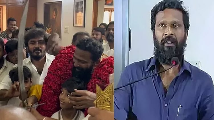 பிறந்த நாள் கொண்டாட்டத்தில் வீரவாள்... சர்ச்சையில் சிக்கிய வெற்றிமாறன்
