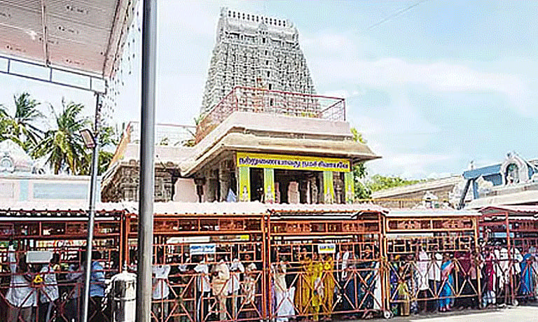 திருவண்ணாமலை கோவிலில் 3 மணி நேரம் காத்திருந்து பக்தர்கள் தரிசனம்