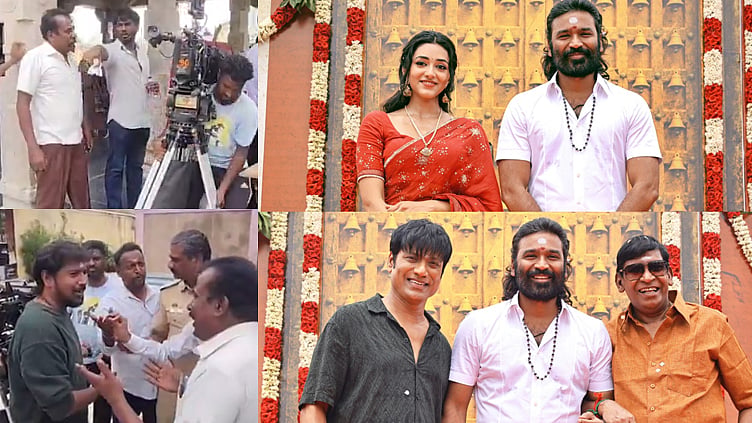 தனுஷ் பட பூஜையில் சலசலப்பு... கேமராவால் ஏற்பட்ட பிரச்சினை