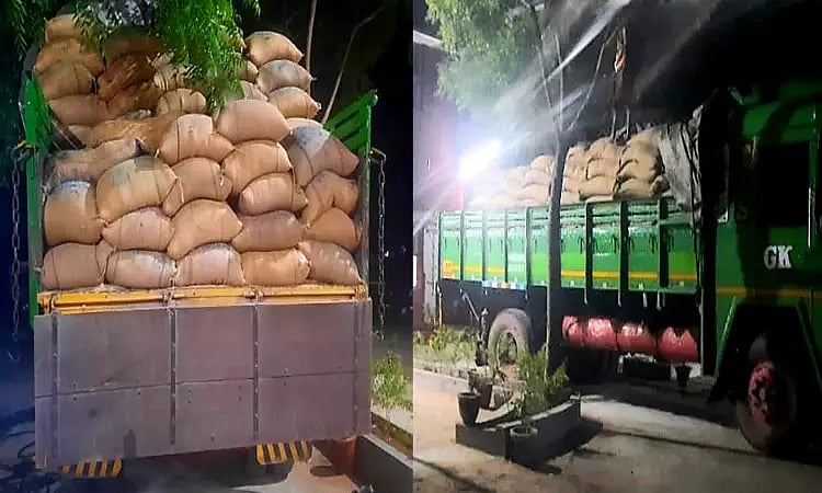 சாத்தூர்: லாரியில் கடத்தி வரப்பட்ட 15 டன் ரேஷன் அரிசி பறிமுதல்